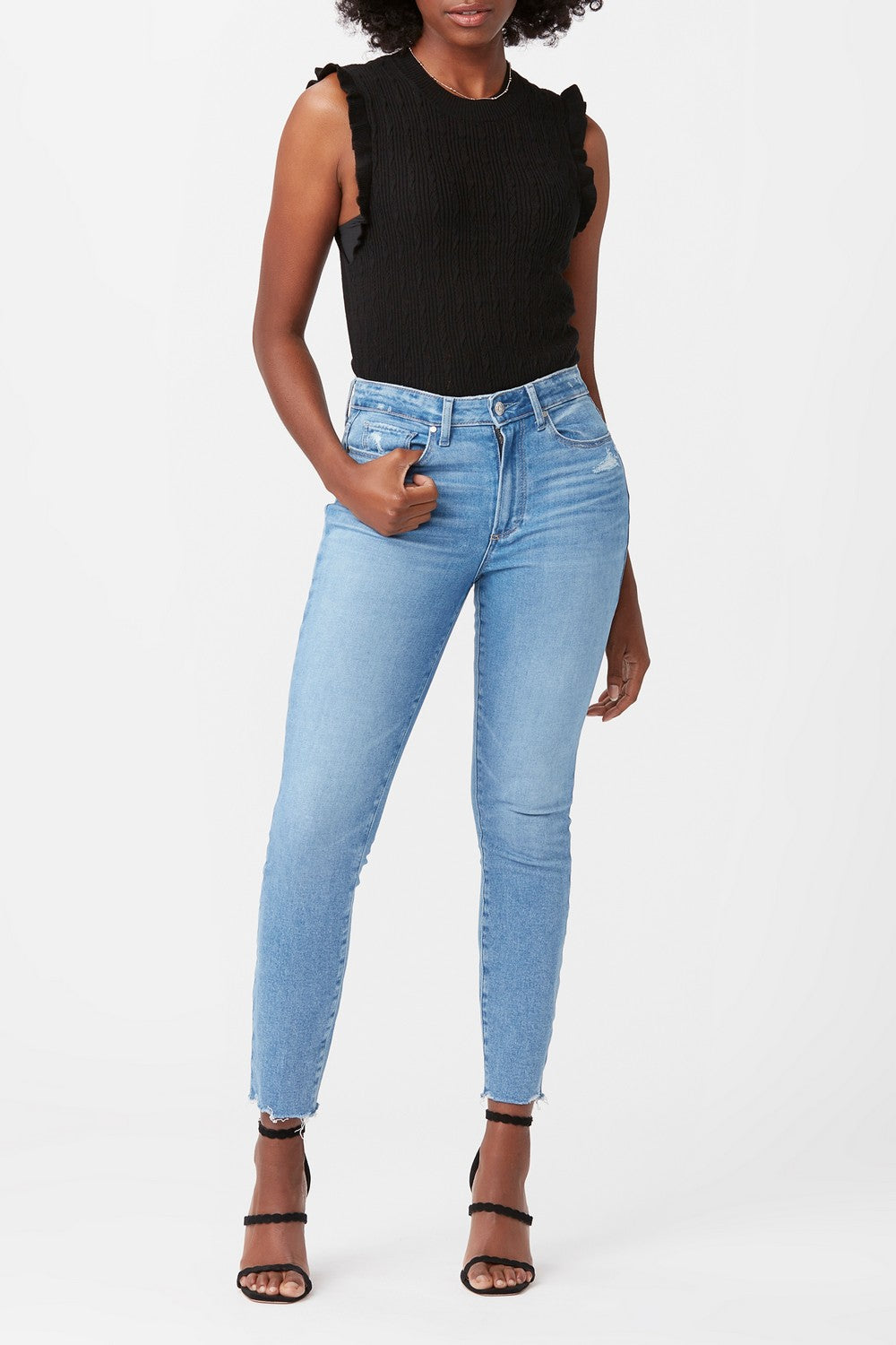 BOMBSHELL ANKLE  FOLK DISTRESSED W LIVE HEM