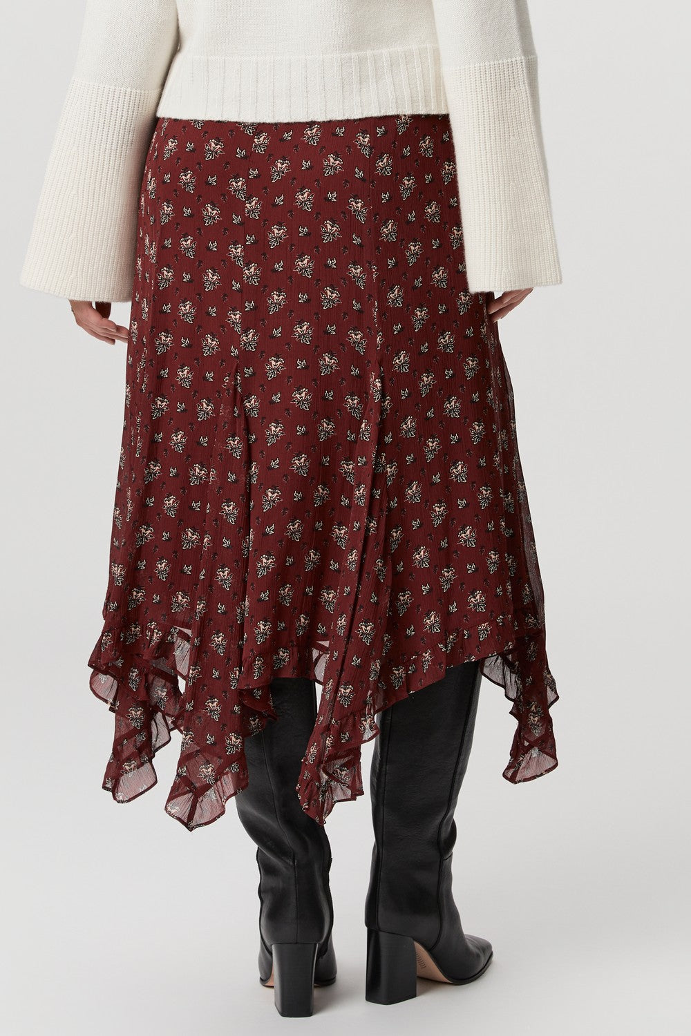 ROTELLE SKIRT  OXBLOOD MULTI