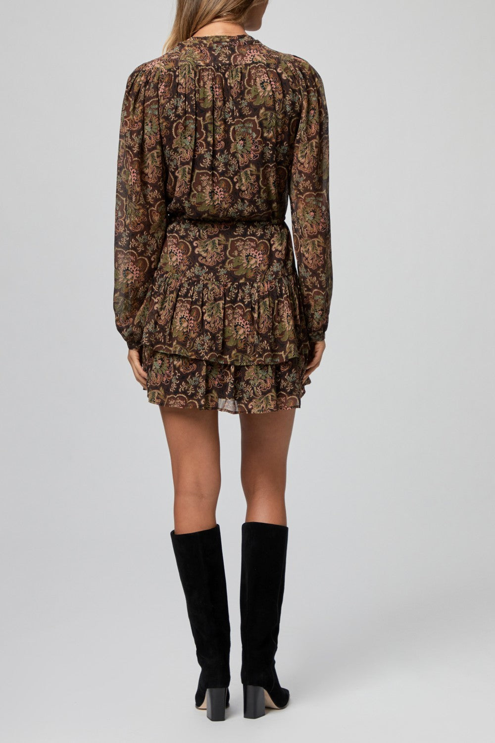 ELYNNE DRESS  BLACKBROWN