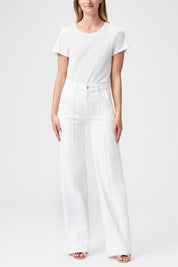 SASHA WTROUSER POCKETS + PINTUCKS  CRISP WHITE