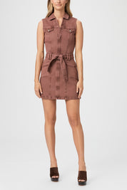 KELSEE DRESS WSELF TIE  VINTAGE BRUNETTE