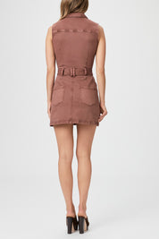 KELSEE DRESS WSELF TIE  VINTAGE BRUNETTE