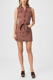 KELSEE DRESS WSELF TIE  VINTAGE BRUNETTE