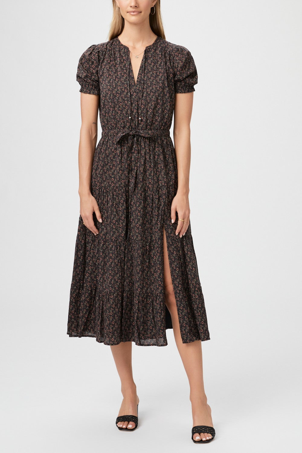 SIERA DRESS  BLACK MULTI