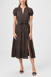 SIERA DRESS  BLACK MULTI