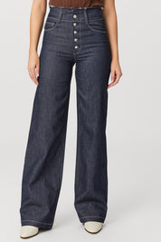 SASHA W RAW STITCH THROUGH WAISTBAND + EXPOSED BU