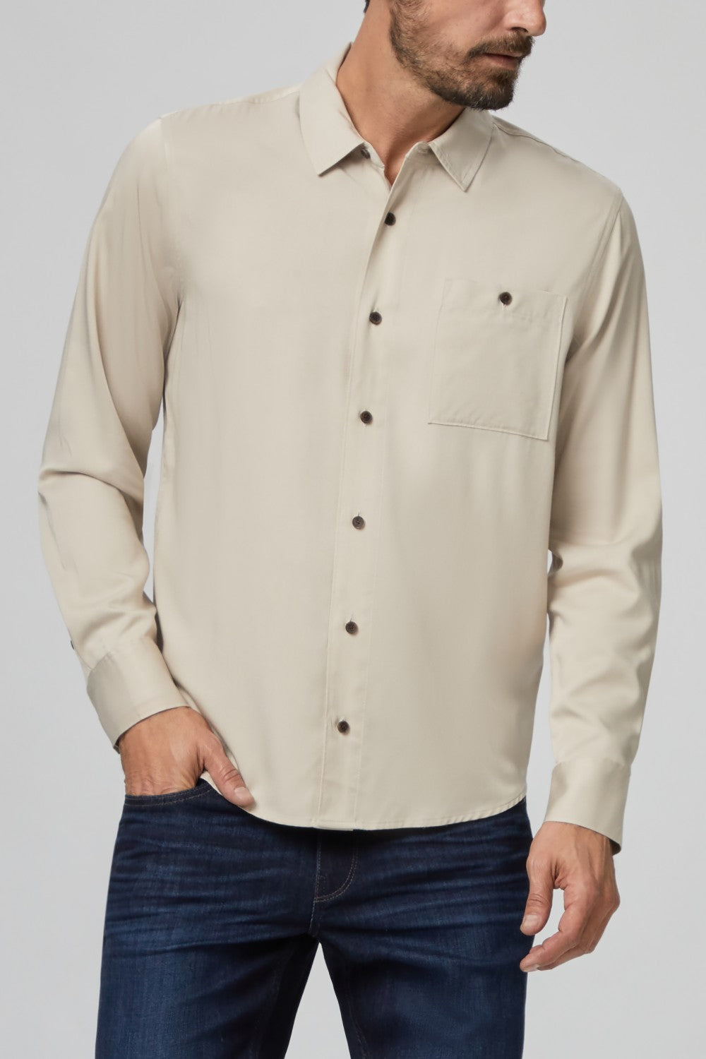 WARDIN SHIRT  SAND FOSSIL