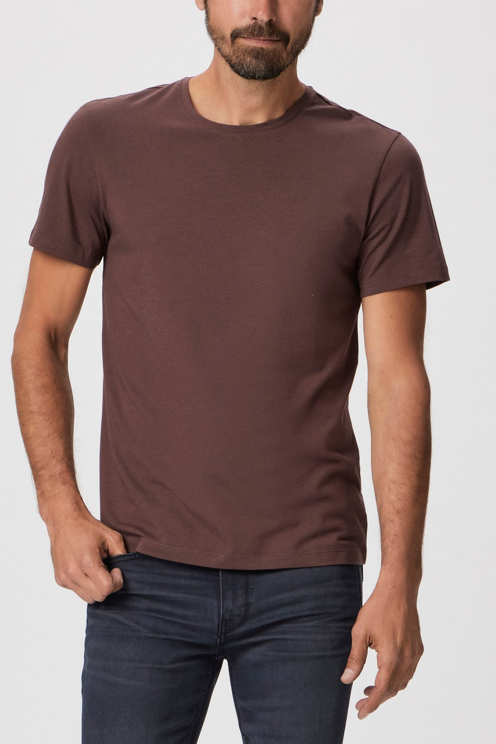 CASH CREW NECK TEE  MIDNIGHT BORDEAUX