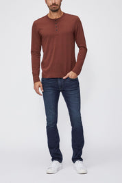 GARRETT HENLEY TEE  RUBY RUM