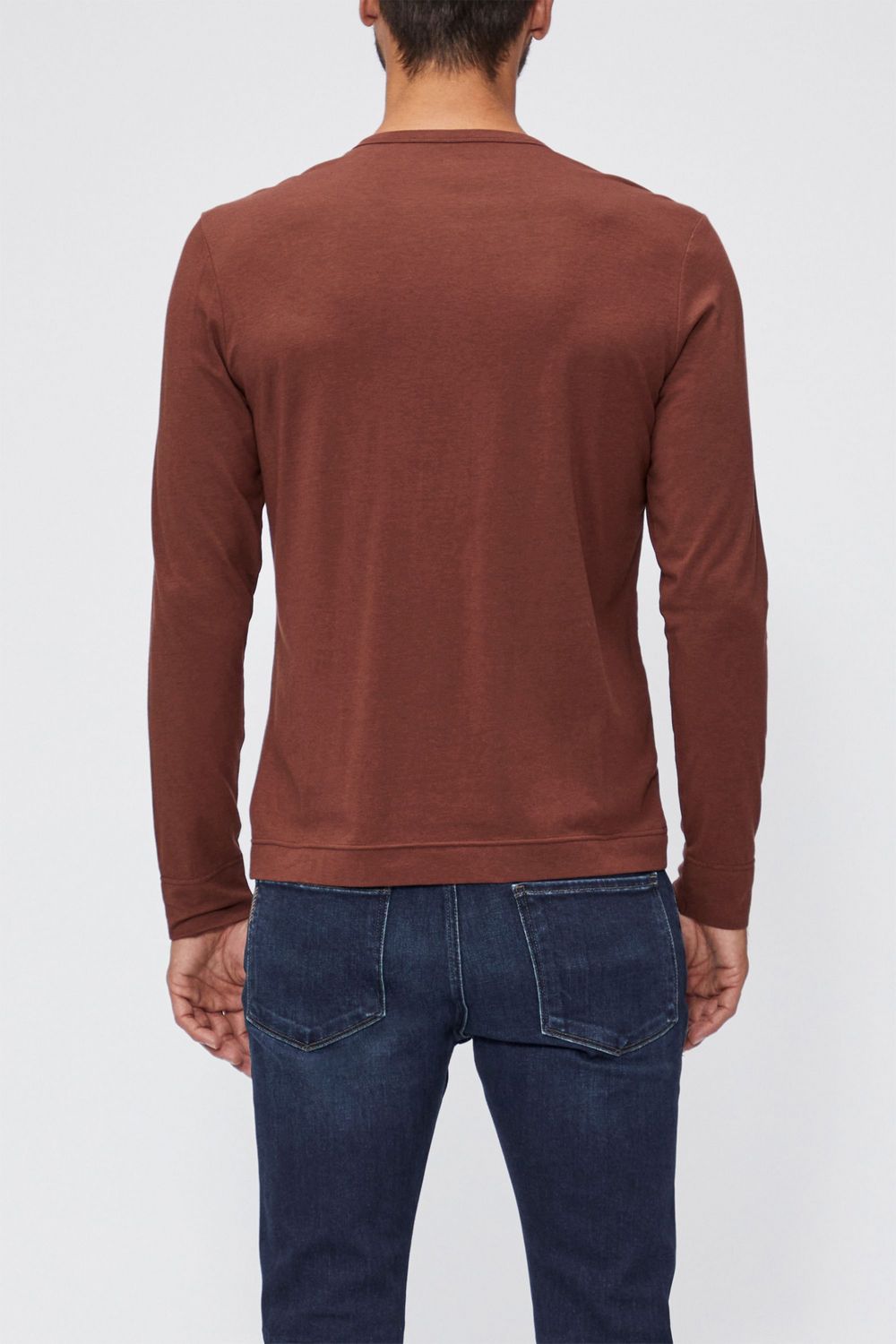 GARRETT HENLEY TEE  RUBY RUM