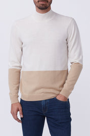WAYNE SWEATER  FRESH LINENAGED PARCHMENT