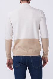 WAYNE SWEATER  FRESH LINENAGED PARCHMENT