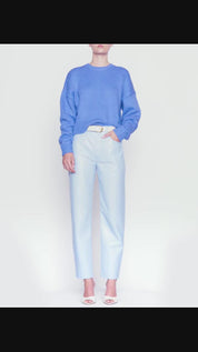 OVERSIZED CROP CREW SWEATER