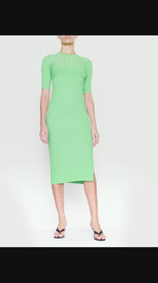 MIXED RIB SWEATER DRESS