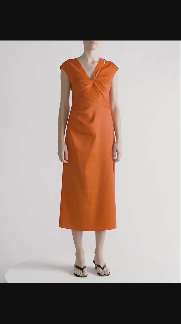 TWIST FRONT SL DRESS