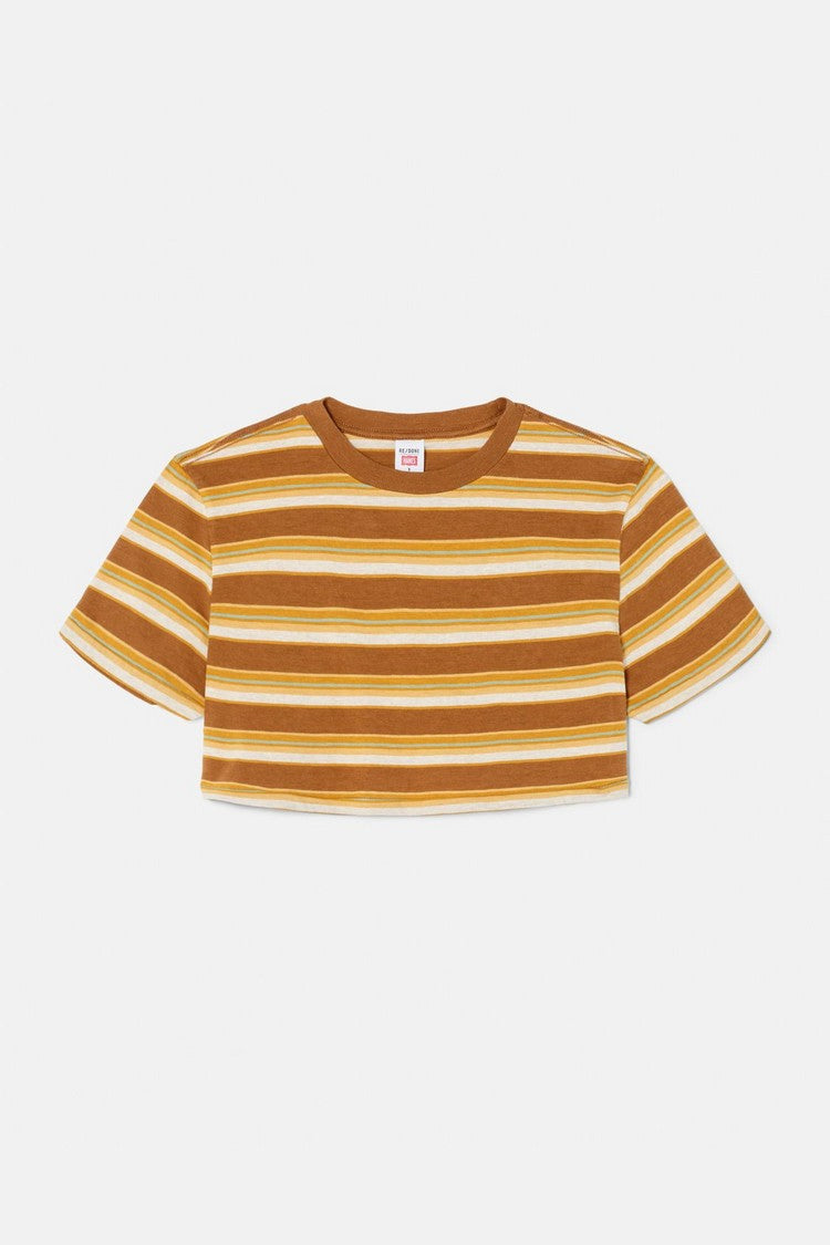 CROPPED STRIPE LOOSE TEE
