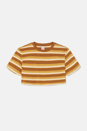 CROPPED STRIPE LOOSE TEE