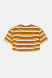 CROPPED STRIPE LOOSE TEE