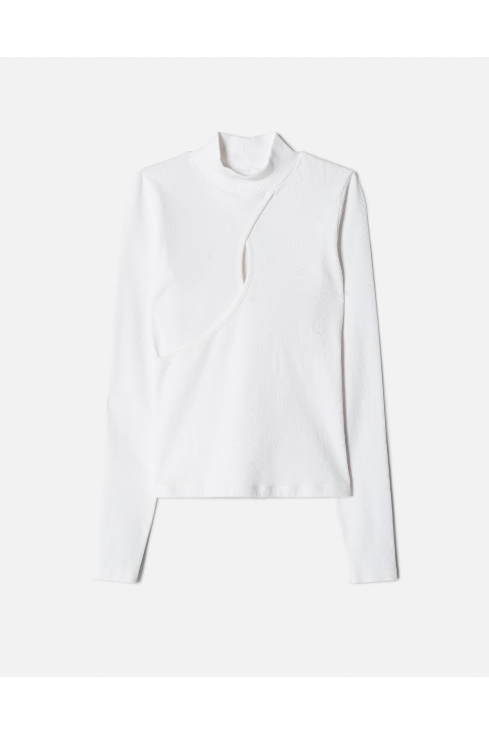 KEYHOLE MOCK NECK TOP