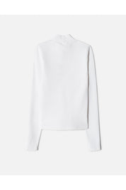 KEYHOLE MOCK NECK TOP