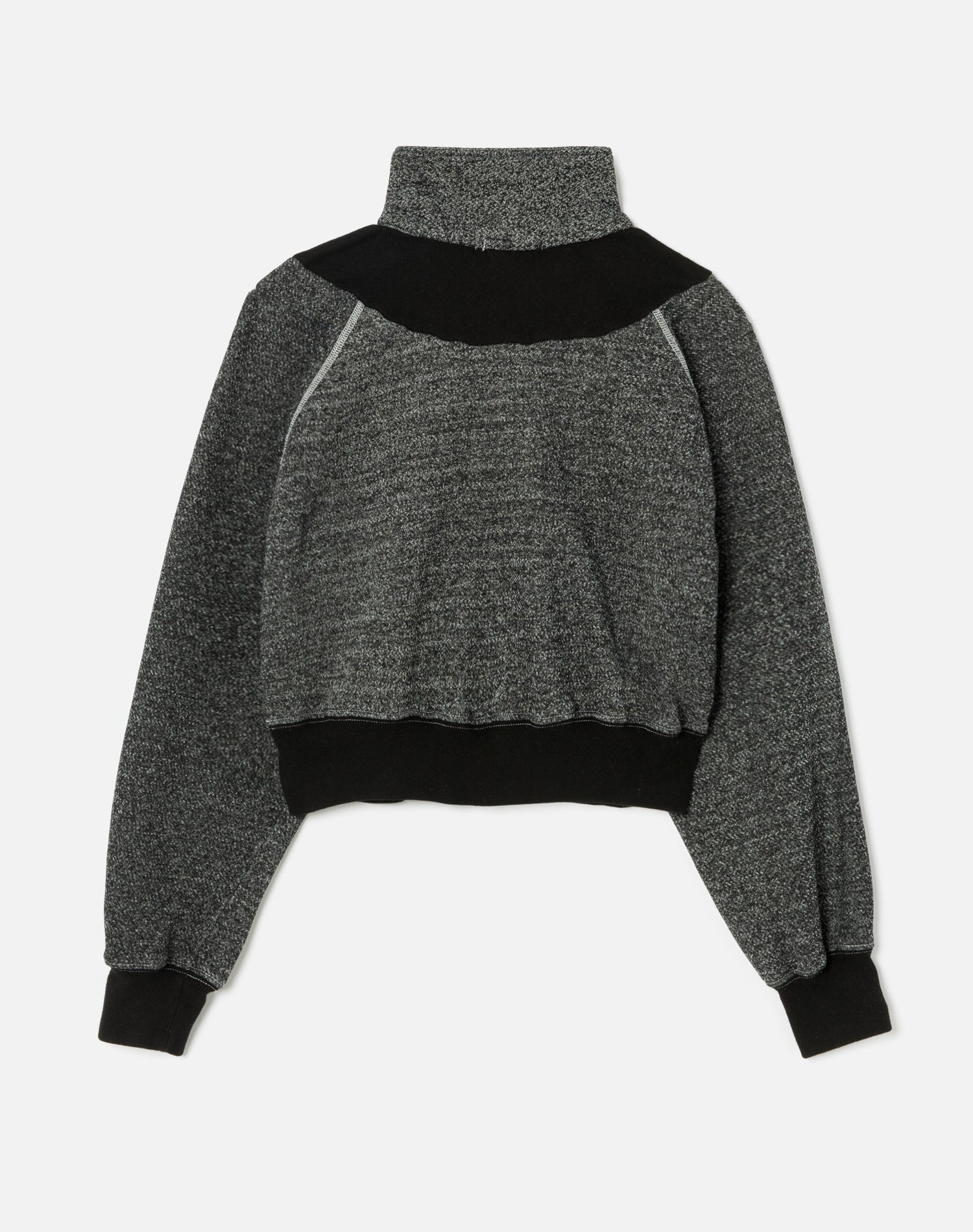 UPCYCLED CROP HALF ZIP