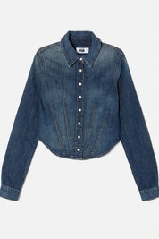 FITTED DENIM SHIRT