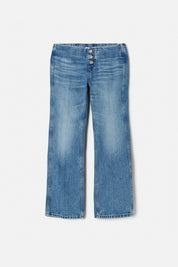 BUTTON FRONT CROP BOOT