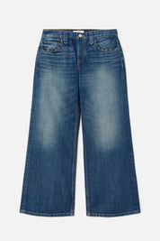 WHIPSTITCH MID RISE WIDE LEG CROP