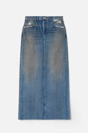 SPLIT BACK DENIM MAXI