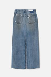 SPLIT BACK DENIM MAXI