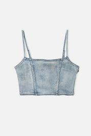 DENIM BUSTIER