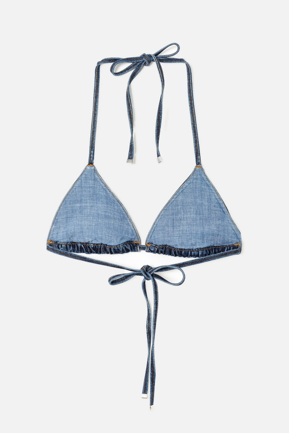 DENIM TRIANGLE TOP