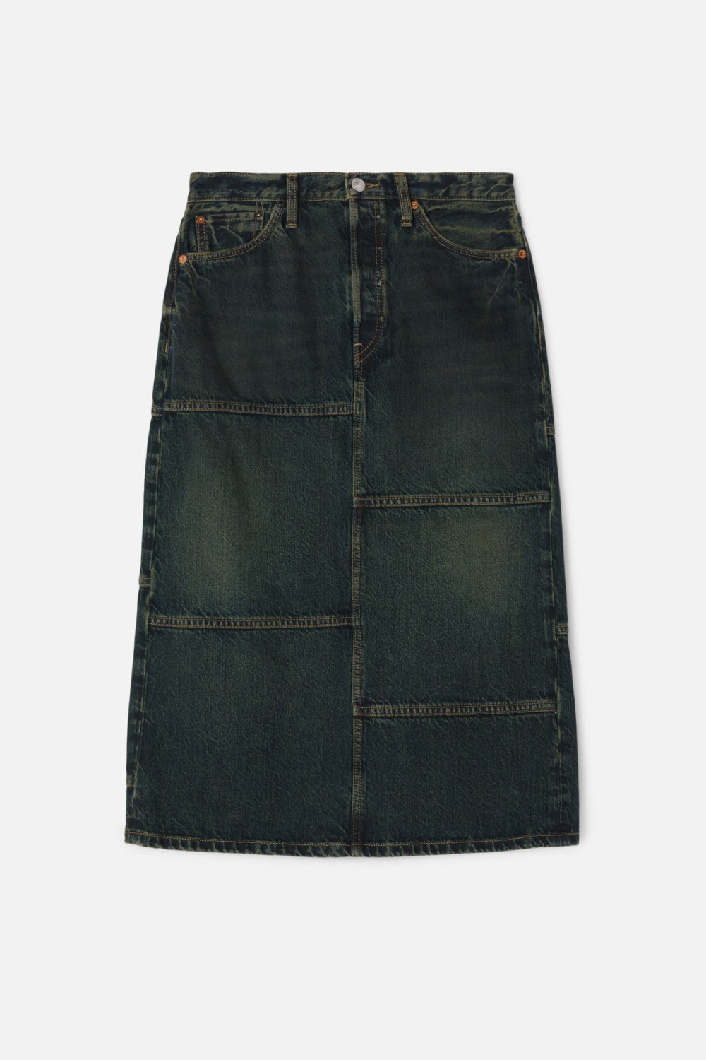 MID RISE SEAMED SKIRT