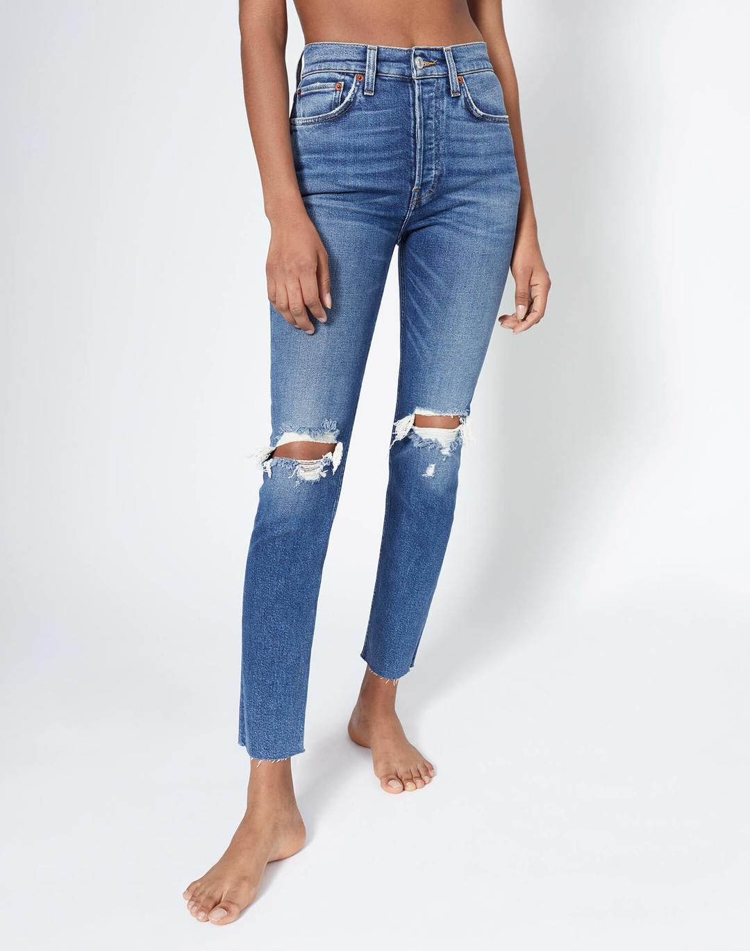 90S HIGH RISE ANKLE CROP