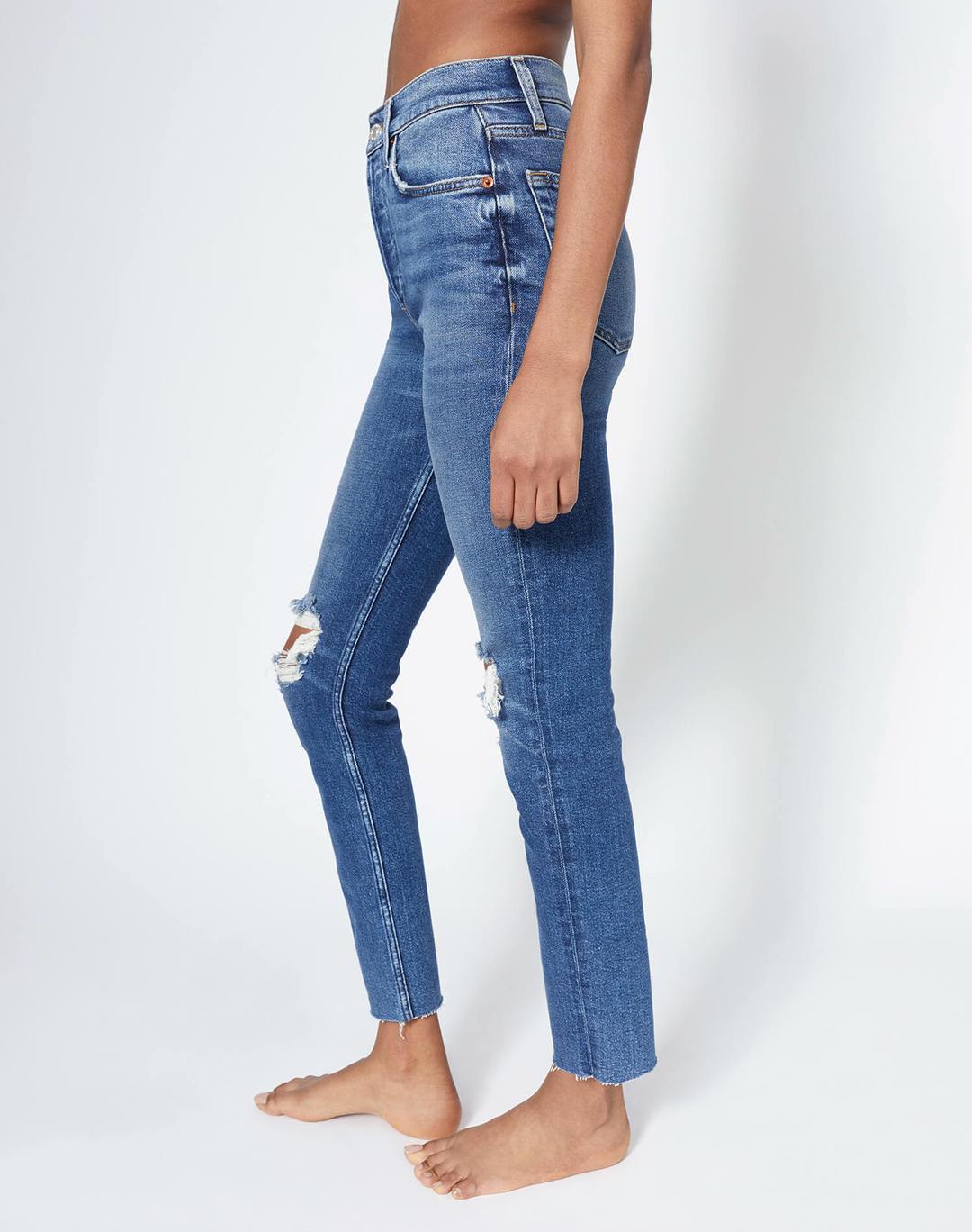 90S HIGH RISE ANKLE CROP