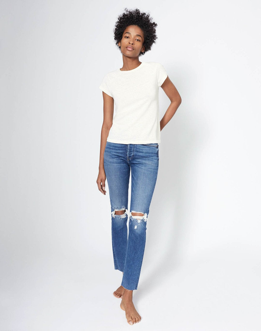 90S HIGH RISE ANKLE CROP