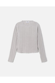 VARIGATED RIB SWEATER
