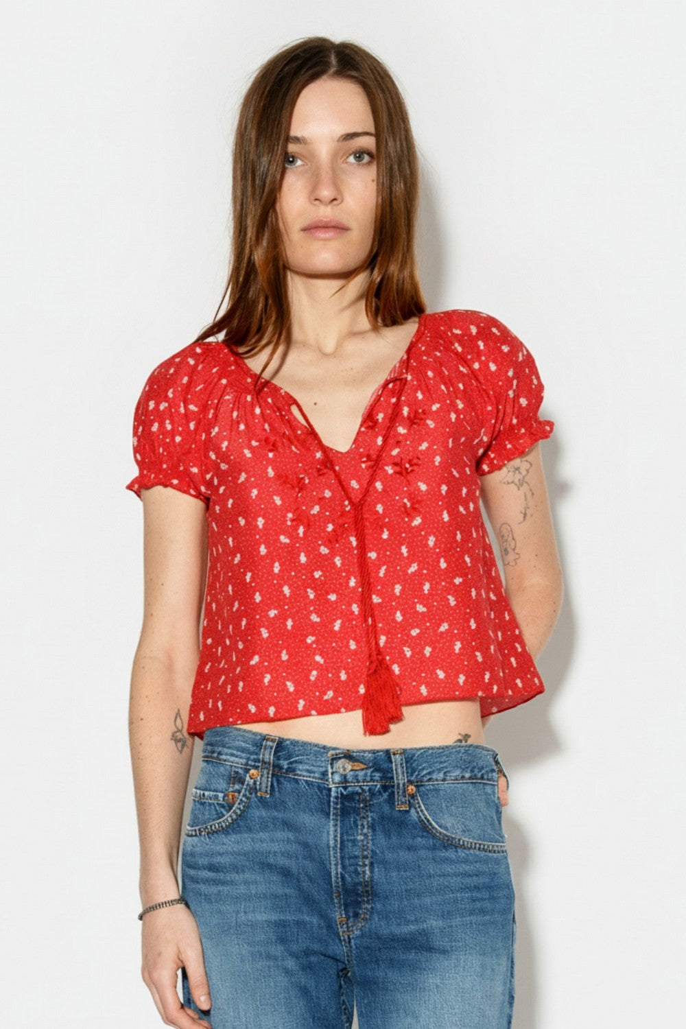 KATIE EMBROIDERED TOP