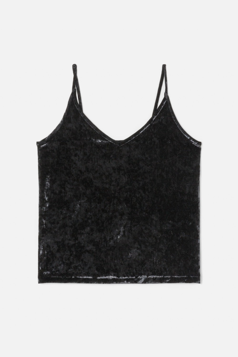 VELOUR SPAGHETTI STRAP TANK