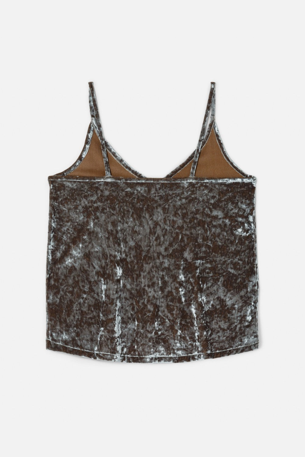 VELOUR SPAGHETTI STRAP TANK