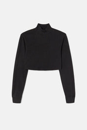 CROPPED MOCK NECK LONG SLEEVE