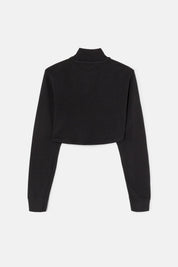 CROPPED MOCK NECK LONG SLEEVE