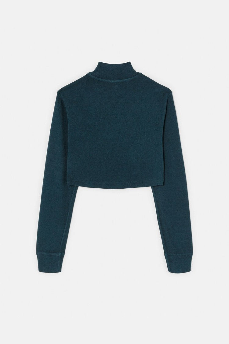 CROPPED MOCK NECK LONG SLEEVE