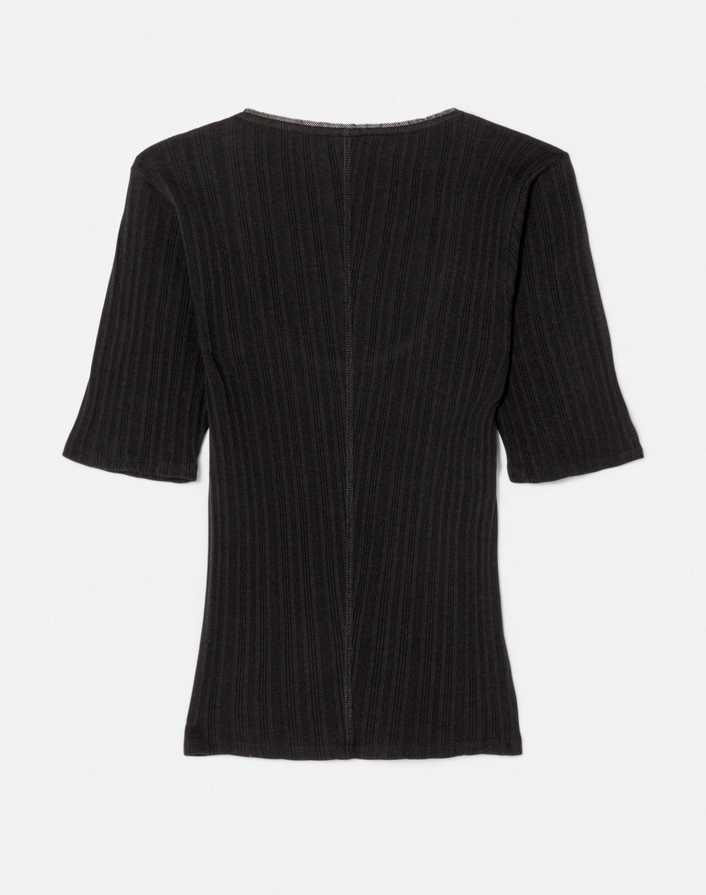 POINTELLE SCOOP NECK TEE