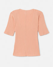 POINTELLE SCOOP NECK TEE