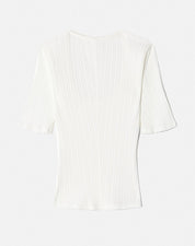 POINTELLE SCOOP NECK TEE