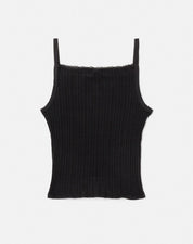 POINTELLE SQUARE NECK TANK