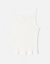 POINTELLE SQUARE NECK TANK