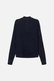 WAFFLE MOCK NECK PULLOVER