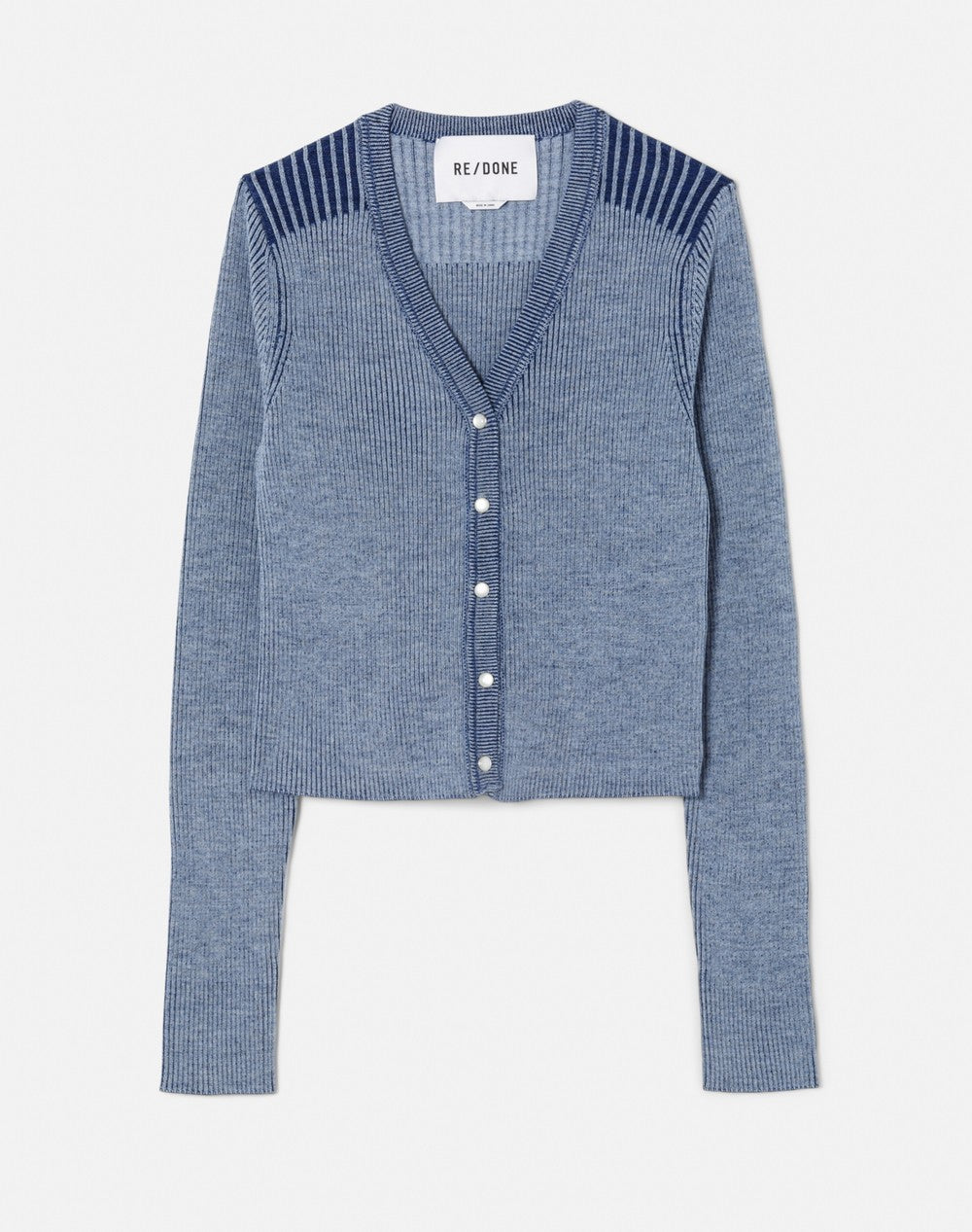 TONAL RIBBED CARDI